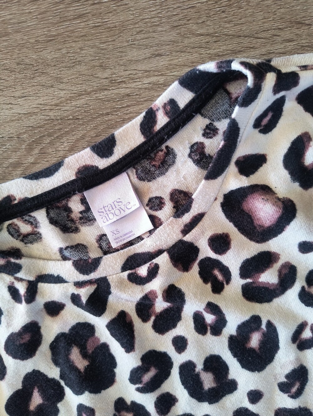 Stars Above Top & Pants Pajama PJ Lounge Set Soft Womens Leopard Brown XS - Picture 4 of 4